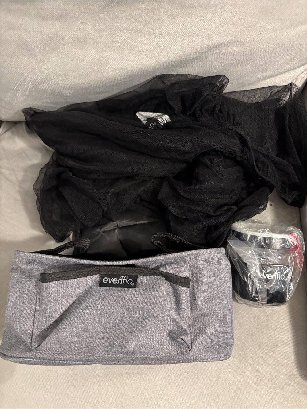 Evenflo Stroller Gear Organizer & Accessories - Gray and Black